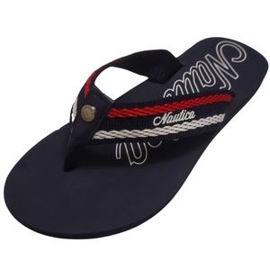 Náutica Women's Sandals Flip Flops Size 6, Blue, Red and White